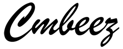 Cmbeez fashion logo using Brush Script MT font