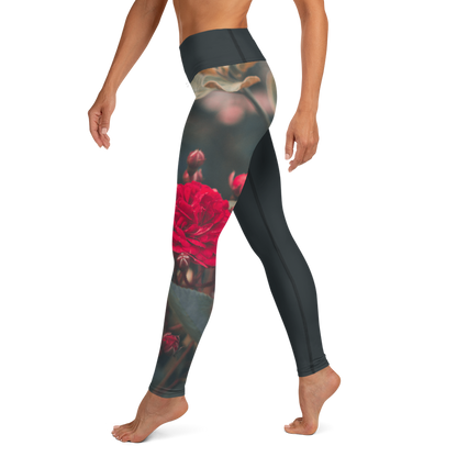 Blooms In Scarlet Leggings